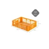 PROREGAL SuperSparSet 5 x Eurobehälter Bäcker- und Konditorenkasten HxBxT 17,1 x 40 x 60 33 Liter Gelb-Orange Brötchenkiste Sstapelbare Bäckerkiste