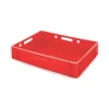 PROREGAL SuperSparSet 8 x Eurobehälter Fleischerkasten E1 HxBxT 12,5 x 40 x 60 cm 25 Liter Rot Fleischerkiste Fleischkiste Metzgerkiste Fleischbehälter