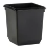 PROREGAL Viereckiger Kegelförmiger Papierkorb 21 Liter HxBxT 31 x 28 x 28 x m Kunststoff Schwarz