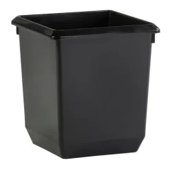 PROREGAL Viereckiger Kegelförmiger Papierkorb 21 Liter HxBxT 31 x 28 x 28 x m Kunststoff Schwarz