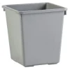 PROREGAL Viereckiger Kegelförmiger Papierkorb 27 Liter HxBxT 36 x 34 x 34 x m Kunststoff Grau