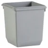 PROREGAL Viereckiger Kegelförmiger Papierkorb 21 Liter HxBxT 31 x 28 x 28 x m Kunststoff Grau