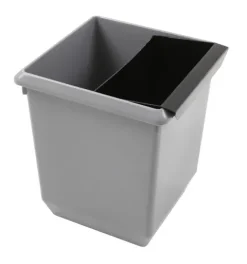 PROREGAL Viereckiger Kegelförmiger Papierkorb 21 Liter HxBxT 31 x 28 x 28 x m Kunststoff Grau