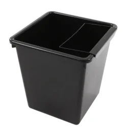 PROREGAL Viereckiger Kegelförmiger Papierkorb 27 Liter HxBxT 36 x 34 x 34 x m Kunststoff Schwarz
