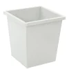 PROREGAL Viereckiger Papierkorb Aus Metall Mit Stoßecken Aus Kunststoff 27 Liter HxBxT 36,1 x 34,2 x 34,3 Grau