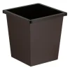 PROREGAL Viereckiger Papierkorb Aus Metall Mit Stoßecken Aus Kunststoff 27 Liter HxBxT 36,1 x 34,2 x 34,3 Schwarz