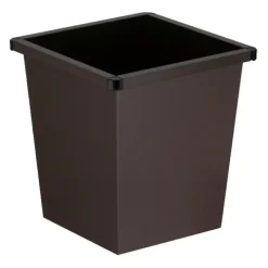 PROREGAL Viereckiger Papierkorb Aus Metall Mit Stoßecken Aus Kunststoff 27 Liter HxBxT 36,1 x 34,2 x 34,3 Schwarz