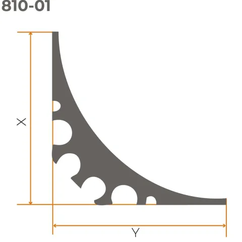PVC Wandbschlussleiste 20 x 20 mm, Innenwinkel, Randabschlussleiste für Bodenbelag - 2 Meter