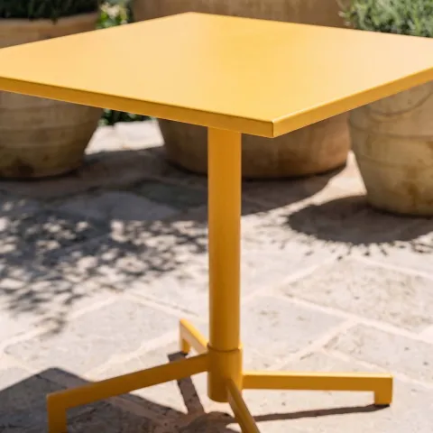 Quadratischer Bistro-Gartentisch mit klappbarer Tischplatte 70 x 70 x 72 cm - Oviala