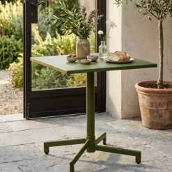 Quadratischer Bistro-Gartentisch mit klappbarer Tischplatte 70 x 70 x 72 cm - Oviala
