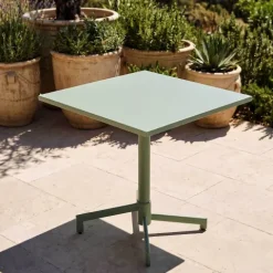 Quadratischer Bistro-Gartentisch mit klappbarer Tischplatte 70 x 70 x 72 cm - Oviala