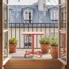 Quadratischer Bistro-Gartentisch mit klappbarer Tischplatte 70 x 70 x 72 cm - Oviala