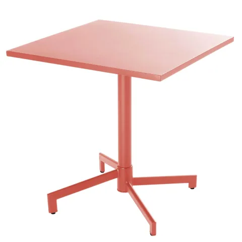 Quadratischer Bistro-Gartentisch mit klappbarer Tischplatte 70 x 70 x 72 cm - Oviala