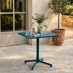 Quadratischer Bistro-Gartentisch mit klappbarer Tischplatte 70 x 70 x 72 cm - Oviala