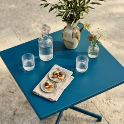 Quadratischer Bistro-Gartentisch mit klappbarer Tischplatte 70 x 70 x 72 cm - Oviala