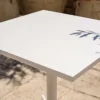 Quadratischer Bistro-Gartentisch mit klappbarer Tischplatte 70 x 70 x 72 cm - Oviala
