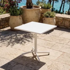 Quadratischer Bistro-Gartentisch mit klappbarer Tischplatte 70 x 70 x 72 cm - Oviala