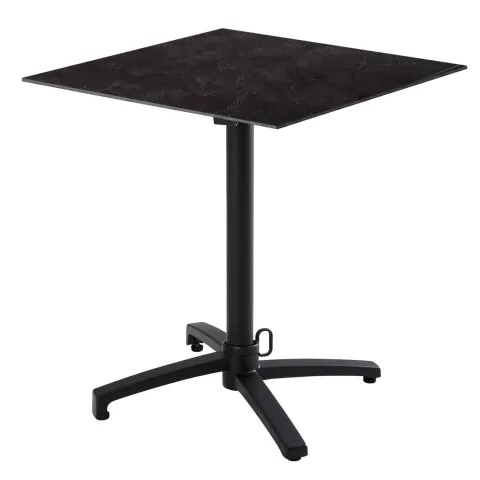 Quadratischer neigbarer Gartenbistrotisch 60cm für 4 Personen Schiefer - Oviala