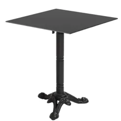 Quadratischer neigbarer Gartenbistrotisch 60 cm 4 Personen Schiefer - Oviala