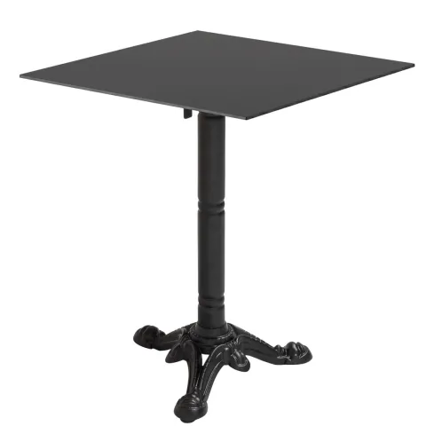 Quadratischer neigbarer Gartenbistrotisch 60 cm 4 Personen Schiefer - Oviala