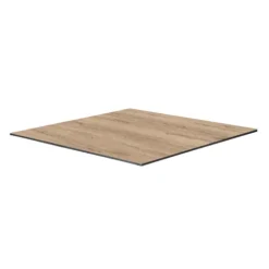 Quadratischer neigbarer Gartenbistrotisch 60 cm für 4 Personen Eiche - Oviala