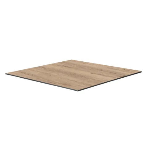 Quadratischer neigbarer Gartenbistrotisch 60 cm für 4 Personen Eiche - Oviala
