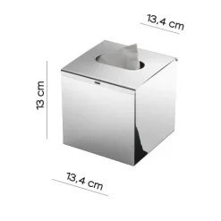 Quadratischer polierter Taschentuchhalter Edelstahl AISI 304 - 13,4X13,4X13 CM