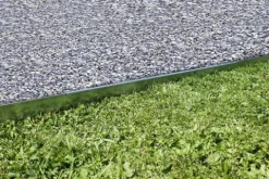 Rasenkanten Metall, Beeteinfassung Höhe 13.5 cm Länge 120 cm, Beetumrandung, Grün, 1 Stück