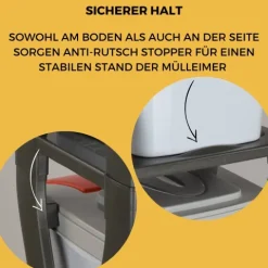 Regal für Mülleimer Set 3 und 4 Steckregal Kunststoff Haushaltsregal Kellerregal Lagerregal Garagenregal Küchenregal Keller