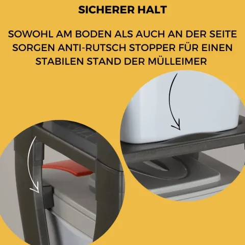 Regal für Mülleimer Set 3 und 4 Steckregal Kunststoff Haushaltsregal Kellerregal Lagerregal Garagenregal Küchenregal Keller