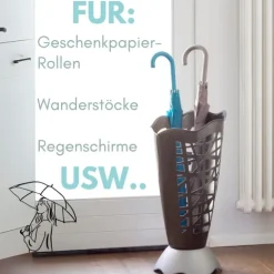 Regenschirmständer Schirmständer Regenschirm Ständer Kunststoff Schirmhalter Regenschirmhalter Rund Schirmaufbewahrung Regenschirmkorb Regenschirm Halter Gehstockhalter