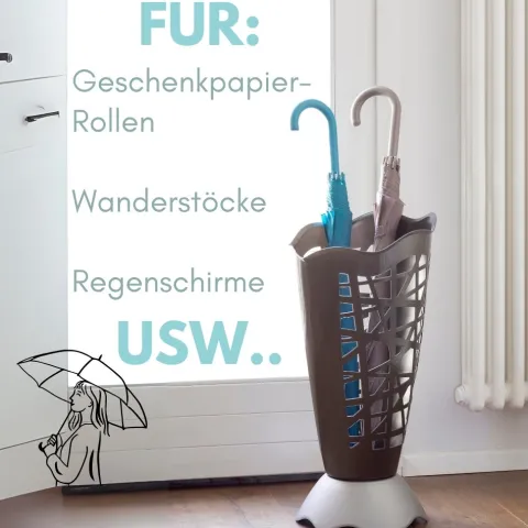 Regenschirmständer Schirmständer Regenschirm Ständer Kunststoff Schirmhalter Regenschirmhalter Rund Schirmaufbewahrung Regenschirmkorb Regenschirm Halter Gehstockhalter