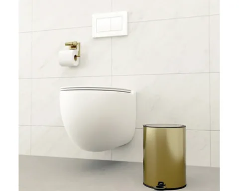 REIKA Kosmetikeimer SAKU light gold gebürstet