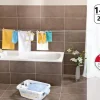 RESCH Wäscheleine ausziehbar für Wand, 4 Leinen - 14m Länge, ausziehbare Wandtrockner, automatische Wäscheleine für Camping, ausziehbarer Wäscheständer, Platzsparender Trockner, Wäschereck