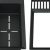 Resteschalenkombination Blanco Sink Drainer 2-in-1 grau schwarz 527644