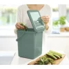 Rotho Biomülleimer Kunststoff BIO 9 l grün mit Aktivkohlefilter