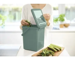 Rotho Biomülleimer Kunststoff BIO 9 l grün mit Aktivkohlefilter