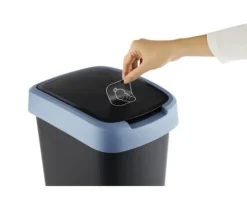 Rotho Schwingdeckeleimer Kunststoff TWIST 10 l himmelblau