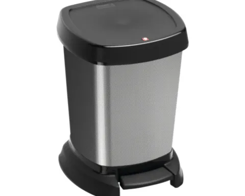 Rotho Treteimer Kunststoff PASO 6 l grau