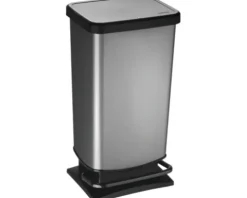 Rotho Treteimer PASO 40 Liter carbon metallic