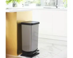 Rotho Treteimer PASO 40 Liter carbon metallic
