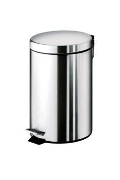 Runder Abfalleimer aus Edelstahl, 3 Liter