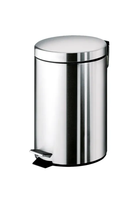 Runder Abfalleimer aus Edelstahl, 3 Liter