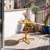 Runder Bistro-Gartentisch mit klappbarer Tischplatte 70 x 72 cm - Oviala