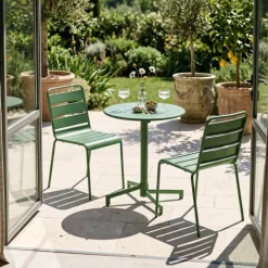Runder Bistro-Gartentisch mit klappbarer Tischplatte 70 x 72 cm - Oviala