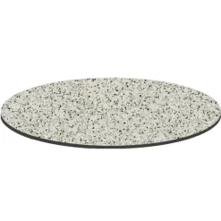 Runder neigbarer Gartenbistrotisch 70 cm 4 Sitzplätze Terrazzo - Oviala
