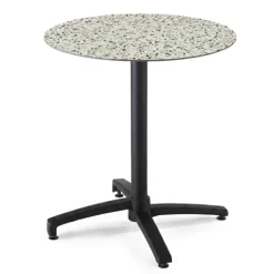 Runder neigbarer Gartenbistrotisch 70 cm 4 Sitzplätze Terrazzo - Oviala