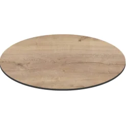 Runder neigbarer Gartenbistrotisch 70 cm 4 Sitzplätze Eiche - Oviala
