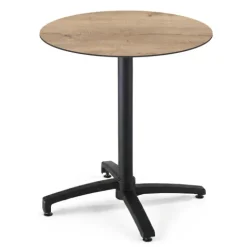 Runder neigbarer Gartenbistrotisch 70 cm 4 Sitzplätze Eiche - Oviala