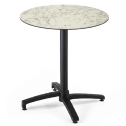 Runder neigbarer Gartenbistrotisch 70 cm 4 Sitzplätze Marmor - Oviala